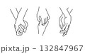 Holding Hands Line Art Set 132847967