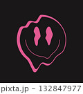 Retro Futurism Smiley Illustration 132847977