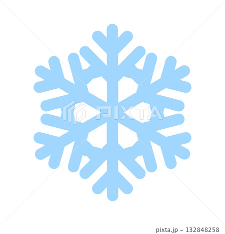 大きい雪の結晶1  青　透過 132848258