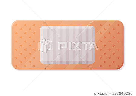 Medical Plaster or Adhesive Bandage for Injuries Vector Illustration 132849280