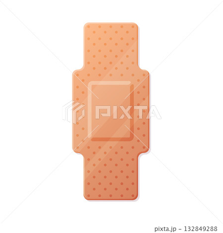 Medical Plaster or Adhesive Bandage for Injuries Vector Illustration 132849288