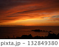 那智勝浦　日の出前朝焼け 132849380