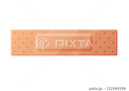 Medical Plaster or Adhesive Bandage for Injuries Vector Illustration 132849399
