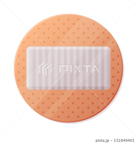 Medical Plaster or Adhesive Bandage for Injuries Vector Illustration 132849401