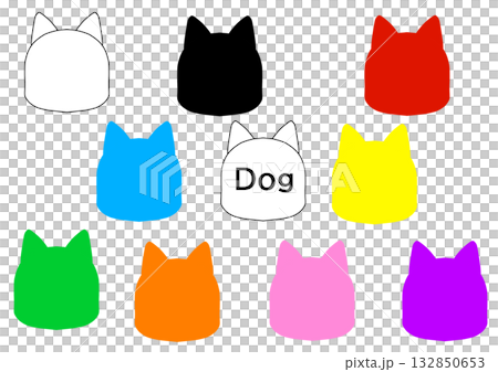 彩色柴犬圖示集 彩色柴犬圖示集 132850653