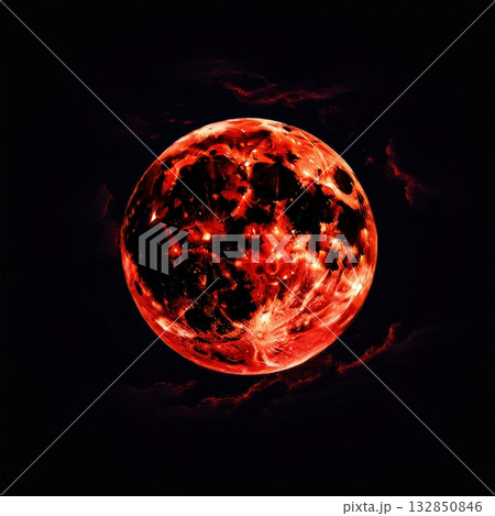 an AI Image Generator, Red Planet Surrounded by Cosmic Glow and Dark Cloud an AI Image Generator, Red Planet Surrounded by Cosmic Glow and Dark Cloud 132850846