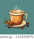 an AI Image Generator, Warm Cup of Spiced Tea with Cinnamon and Star 132850876
