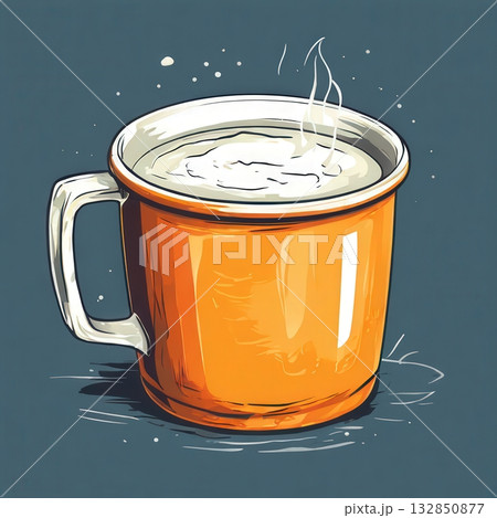 an AI Image Generator, Stylized Illustration of a Hot Beverage an AI Image Generator, Stylized Illustration of a Hot Beverage 132850877