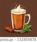 an AI Image Generator, Stylized Illustration of a Hot Beverage 132850878