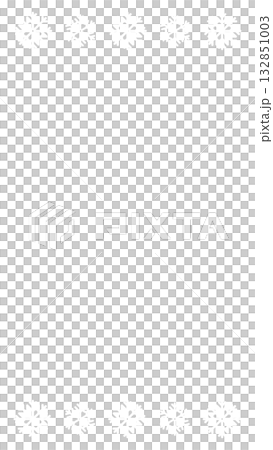 氷の結晶フレーム　透過　縦 132851003