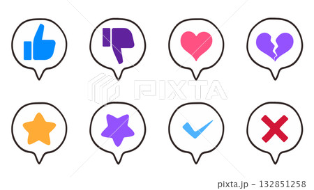 ゆるいフキダシセット 132851258