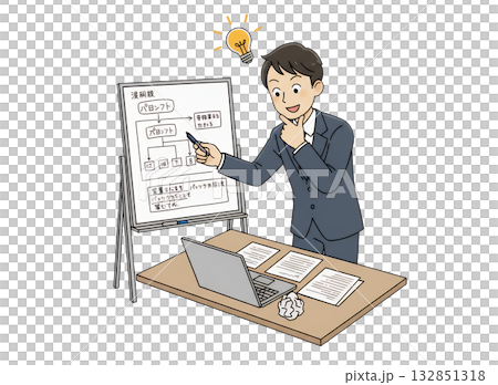 一位商人一邊解釋一邊突然有了想法。 132851318