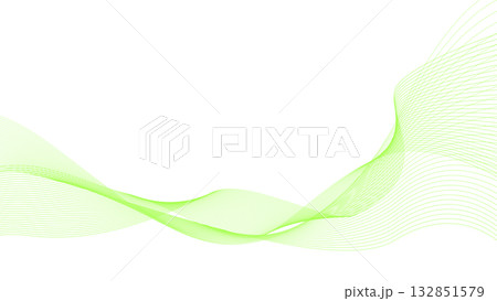 ゆらゆら流れる抽象的な波の背景イメージ 素材 ウェーブ 132851579