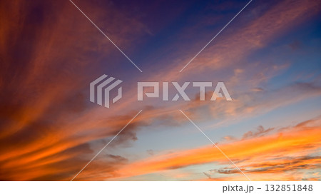 夕暮れ素材 夕暮れ素材 132851848