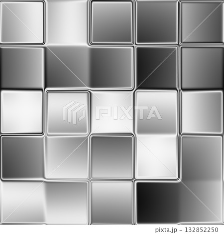 Pattern of glass block wall. Glass wall with abstract layer effect. 132852250