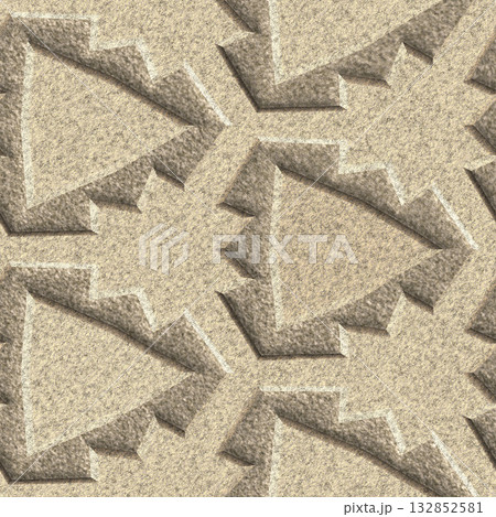 Abstract sandstone wall pattern with geometric carvings 132852581