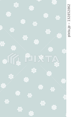 氷の結晶パターン縦　ミント 132852862