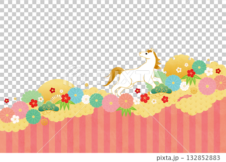 午年-年賀状テンプレ-け2-3 132852883