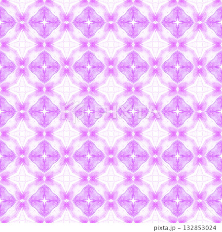Textile ready ecstatic print, swimwear fabric, wallpaper, wrapping. Purple admirable boho chic summer design. Tiled watercolor background. Hand painted tiled watercolor border. Textile ready ecstatic print, swimwear fabric, wallpaper, wrapping. Purple admirable boho chic summer design. Tiled watercolor background. Hand painted tiled watercolor border. 132853024