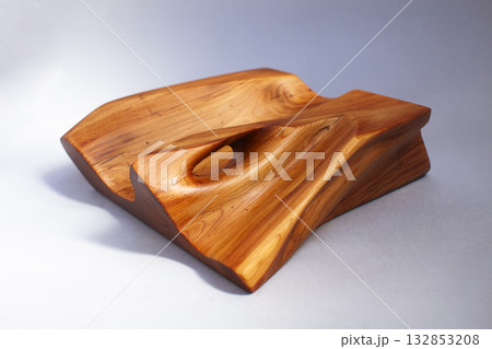 wooden kitchen ware on white background isolated 132853208