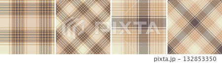 Plaid seamless vector tartan patterns set. Plaid seamless vector tartan patterns set. 132853350