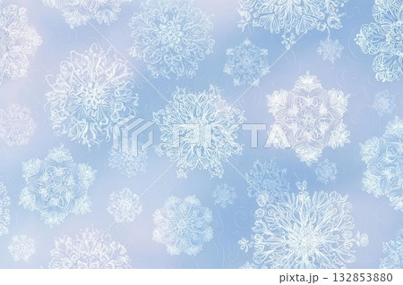 Elegant Snowflake Background Winter Holiday Season Design Elegant Snowflake Background Winter Holiday Season Design 132853880