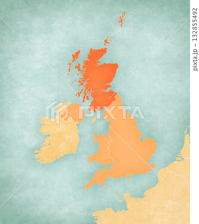 Map of United Kingdom - Scotland 132855492