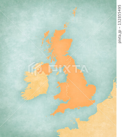 Map of United Kingdom 132855495