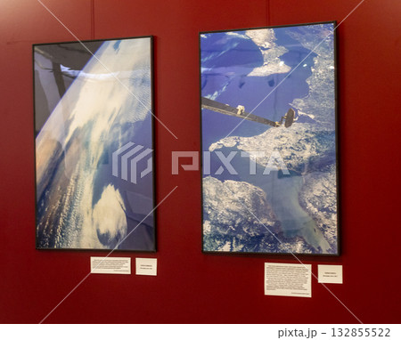 10.10.2025 - Photographs of earth made from space at the photo exhibition called Unity with cosmos by is a Russian cosmonaut and former politician Baturin. 10.10.2025 - Photographs of earth made from space at the photo exhibition called Unity with cosmos by is a Russian cosmonaut and former politician Baturin. 132855522