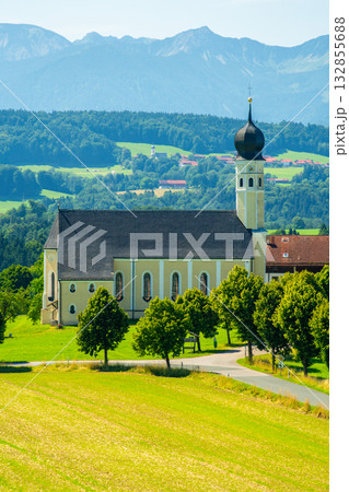 Wallfahrtskirche Wilparting Saint Marinus Church. Bavaria, Germany 132855688