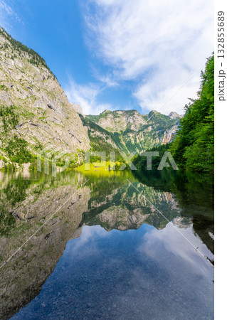 Obersee Lake and Mountains. Bavaria, Germany 132855689