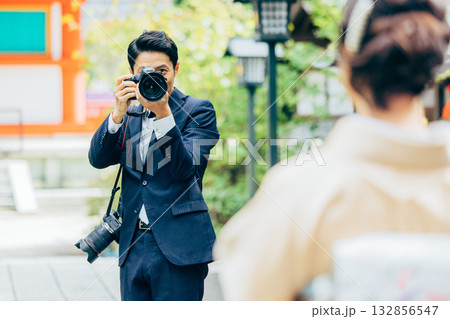 スナップカメラマン　男性　七五三 132856547