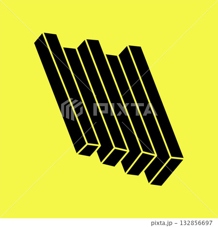 Impossible optical illusion shape. Optical art object. Impossible figure. Escher style. Line art. Unreal geometric object. Impossible optical illusion shape. Optical art object. Impossible figure. Escher style. Line art. Unreal geometric object. 132856697