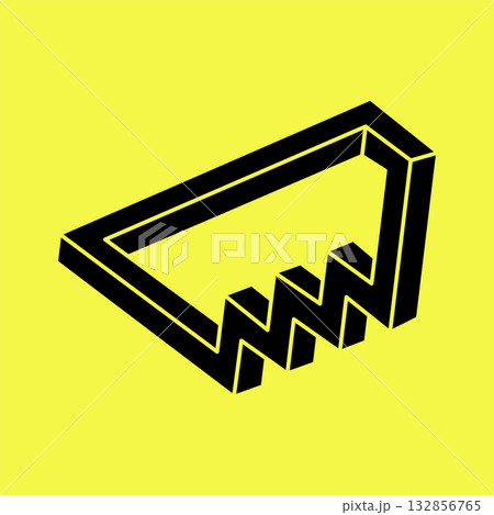 Illusion shapes. 3d geometry. Optical illusion figure. Sacred geometry. Illusion shapes. 3d geometry. Optical illusion figure. Sacred geometry. 132856765