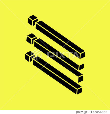 Impossible shapes. Sacred geometry. Optical illusion figure. Abstract eternal geometric objects. Impossible endless outline. Op art. Impossible geometry shape on a yellow background. Escher style. Impossible shapes. Sacred geometry. Optical illusion figure. Abstract eternal geometric objects. Impossible endless outline. Op art. Impossible geometry shape on a yellow background. Escher style. 132856836