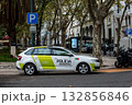 Municipal police car parked on Lisbon city street 132856846