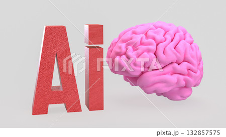 The Ai and Brain for Technology concept 3d Rendering. The Ai and Brain for Technology concept 3d Rendering. 132857575