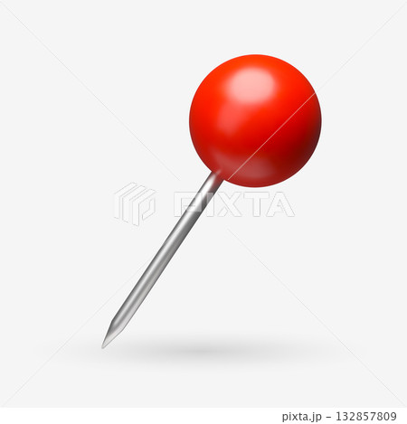 Isolated 3D red pin 132857809