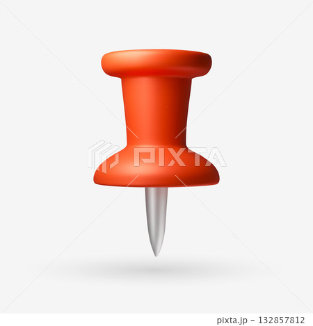 Isolated 3D realistic red pinのイラスト素材 [132857812] - PIXTA