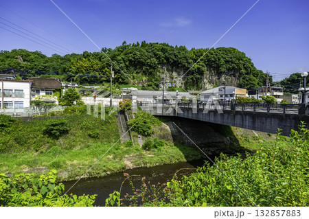 竹田の町並み　豊後竹田駅と竹田橋　大分県竹田市 132857883