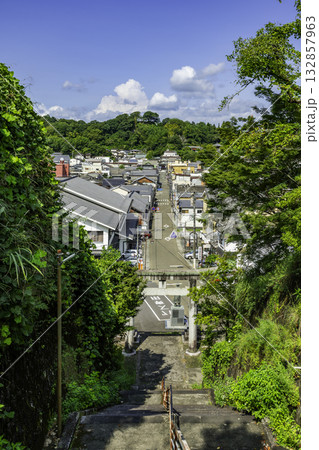 竹田の町並み 市街地全景 田町通り 大分県竹田市 竹田の町並み 市街地全景 田町通り 大分県竹田市 132857963