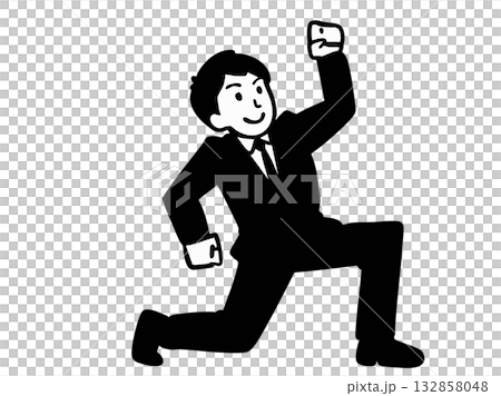 積極進取的西裝男 132858048