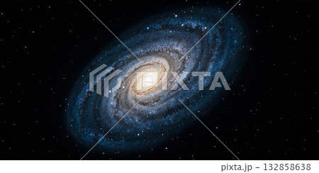 宇宙の風景　渦巻銀河　AI生成画像 132858638