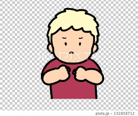 Angry blond boy Angry blond boy 132858712