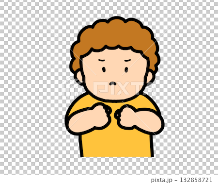 Angry brown-haired boy Angry brown-haired boy 132858721