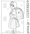 娘のランドセル　白黒 132858829