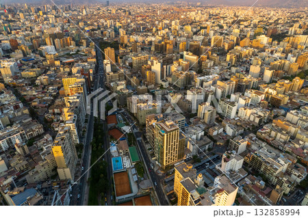 Aerial view of Miraflores and its boardwalk in Lima. Aerial view of Miraflores and its boardwalk in Lima. 132858994