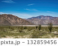 Desert Landscape with Mountains and Clear Sky 132859456