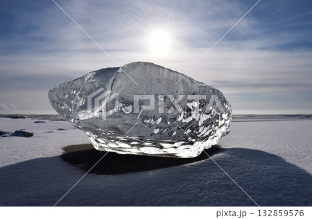 海岸の宝石氷 132859576