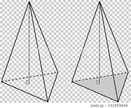 三角すい(立体図形・幾何教材) 三角すい(立体図形・幾何教材) 132859848